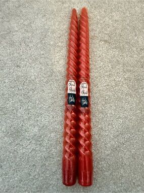 Spiral Taper Candles - Red - Unbranded